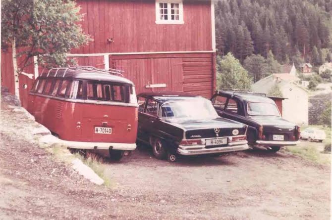 Foto da Kombi antes de ser jogada no lago em 1973