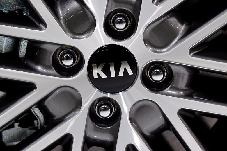 A Kia logo is seen on media day at the Paris auto show, in Paris, France, September 29, 2016. REUTERS/Benoit Tessier