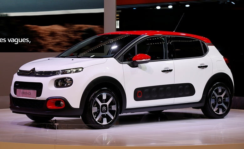 A new Citroen C3 car is displayed on media day at the Mondial de l'Automobile, the Paris auto show, in Paris, France, September 29, 2016. REUTERS/Jacky Naegelen
