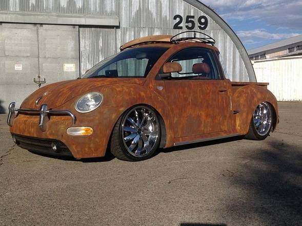 Volkswagen Fusca picape "rat look" Turbo Diesel Foto reprodução