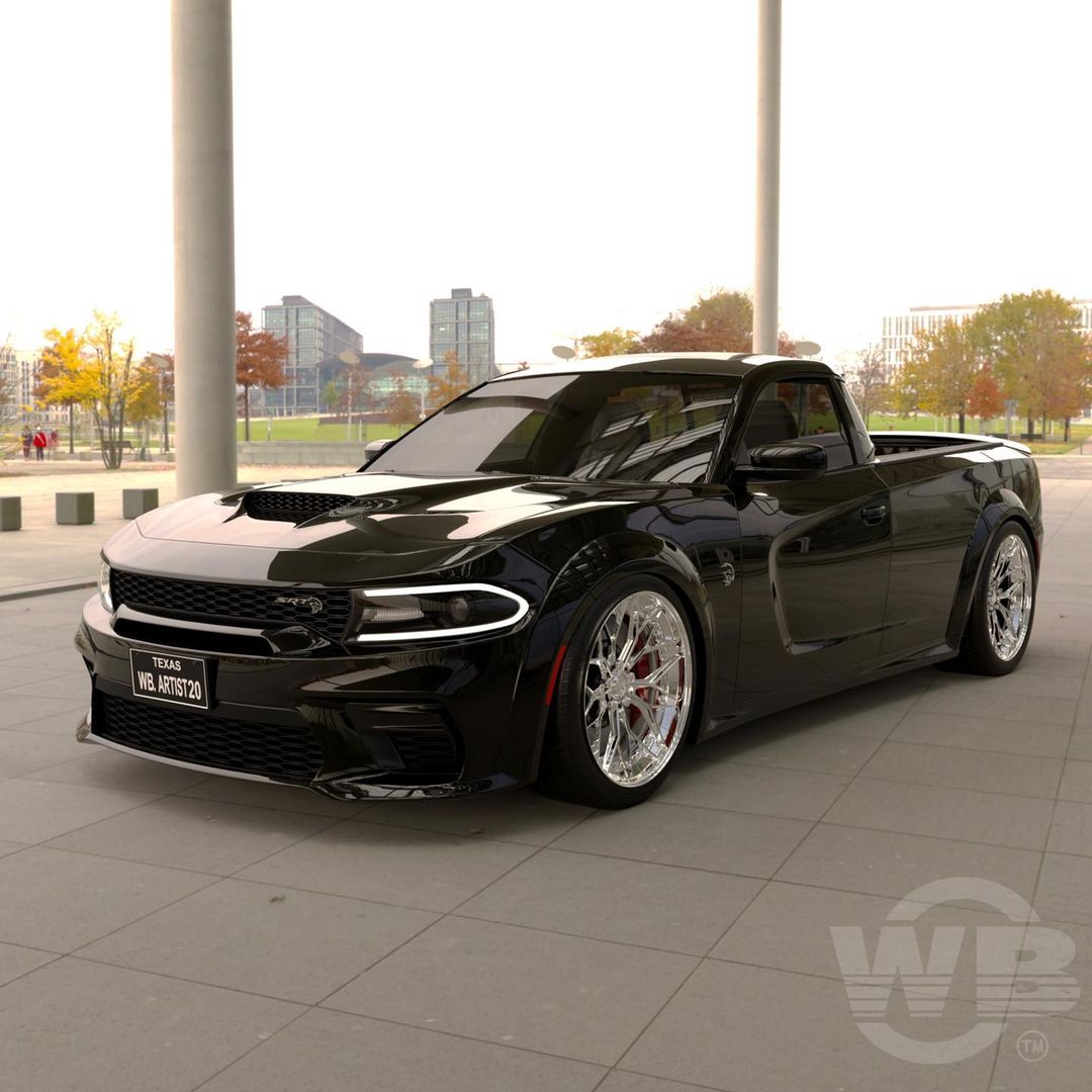 Nova Pickup Dodge Charger 2023 Foto reprodução: Oscar Vargas (@wb.artist20)