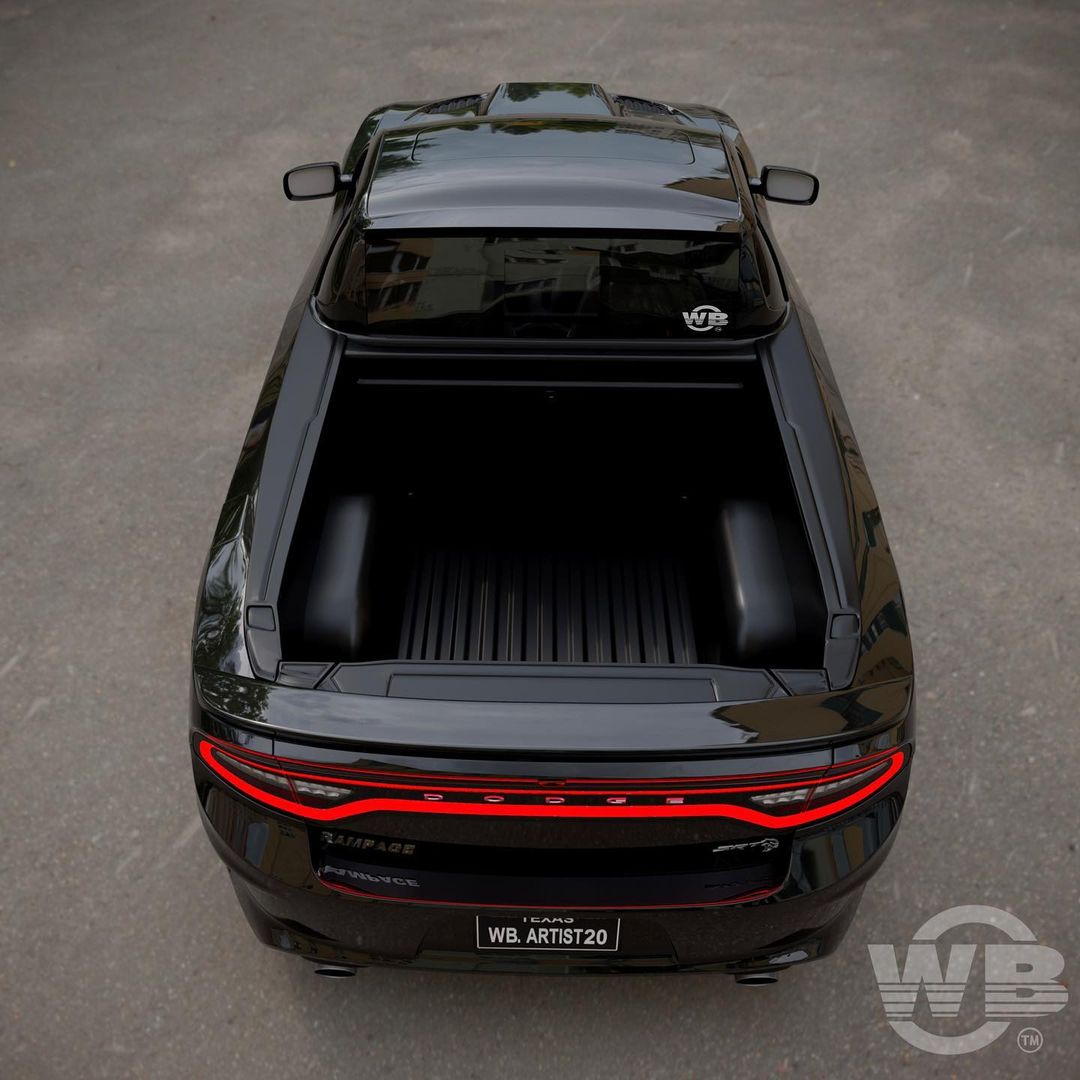 Nova Pickup Dodge Charger 2023 Foto reprodução: Oscar Vargas (@wb.artist20)