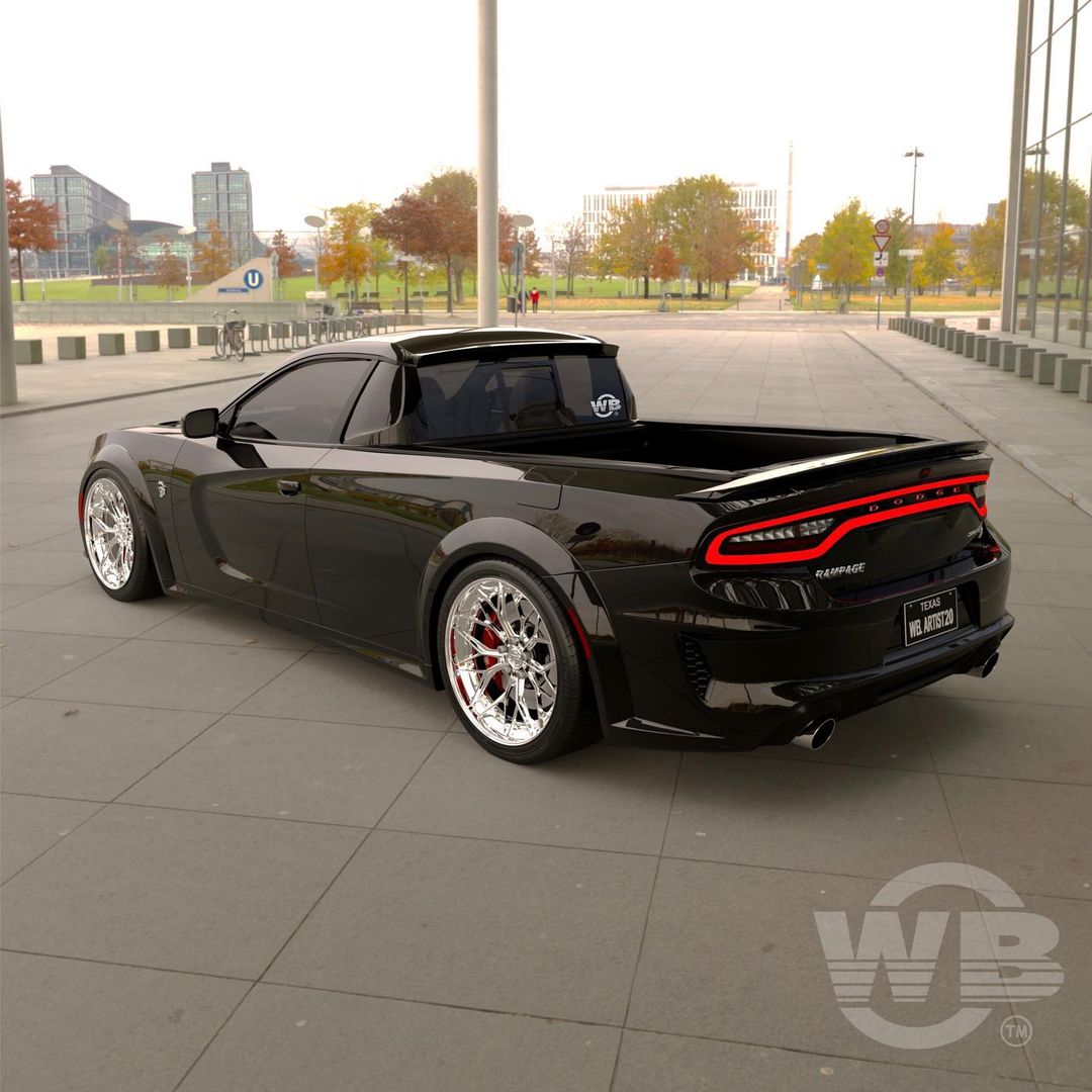 Nova Pickup Dodge Charger 2023 Foto reprodução: Oscar Vargas (@wb.artist20)