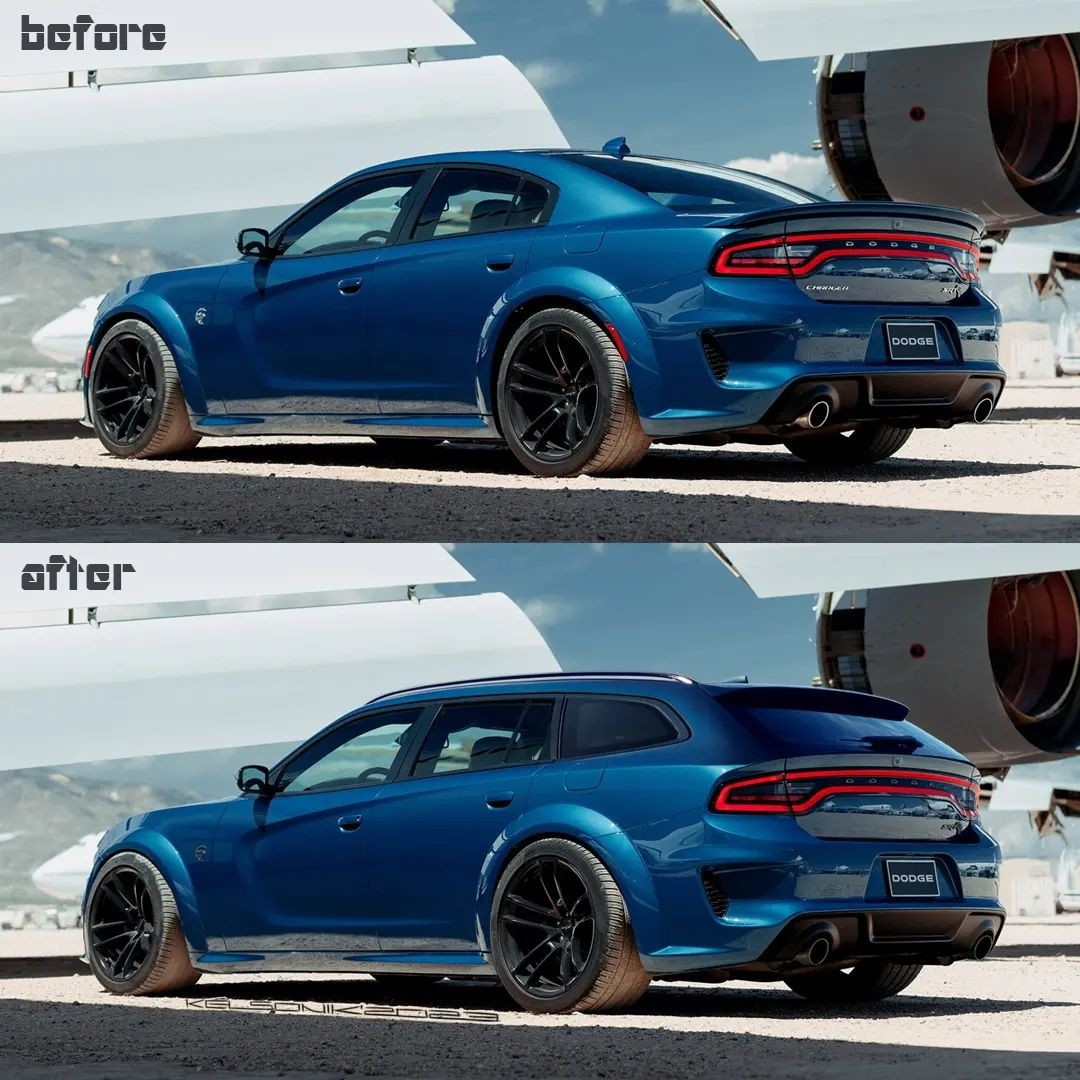 Dodge Magnum Hellcat Concept / Créditos da Foto: Instagram Kelsonik