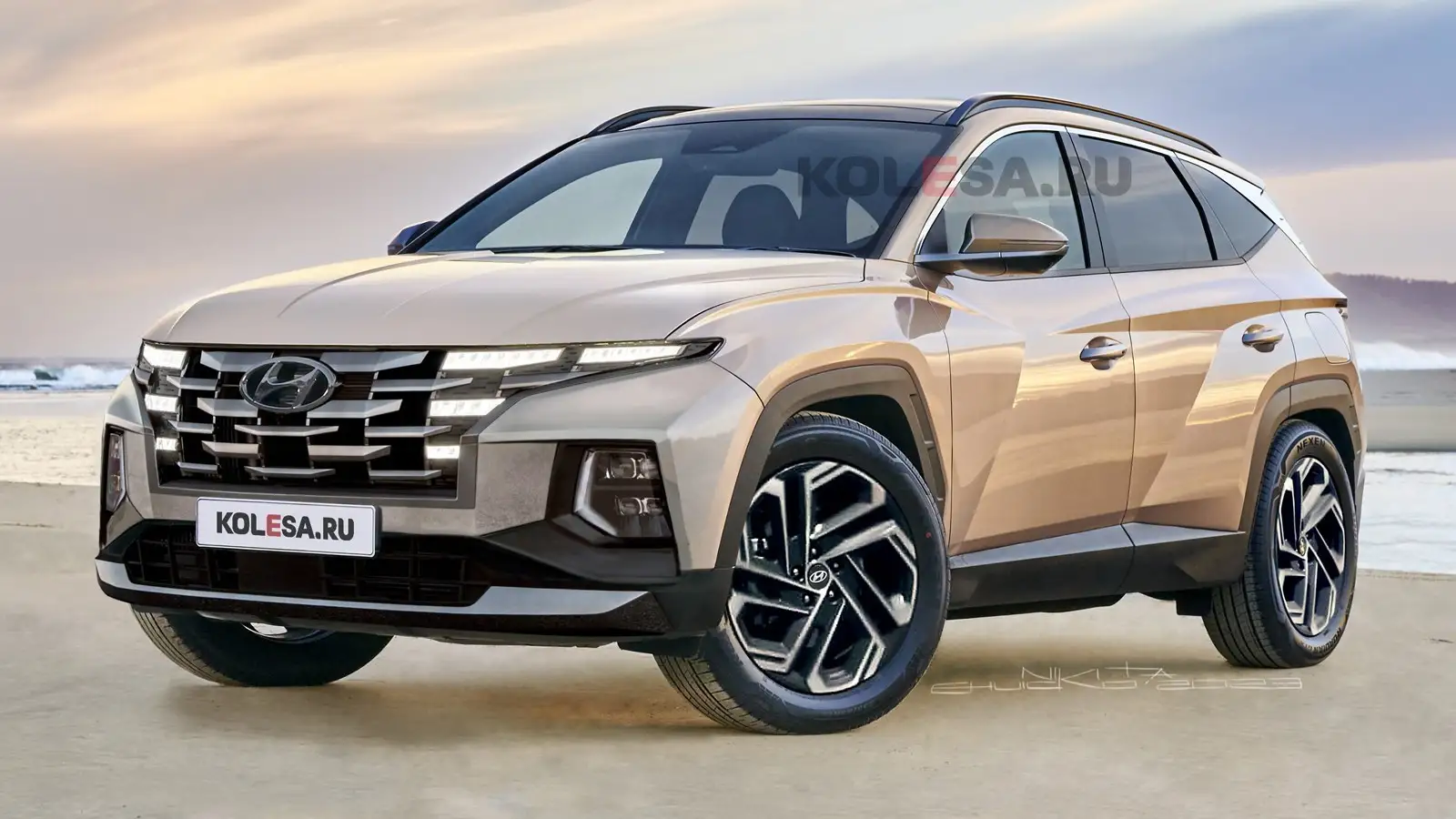 Novo Hyundai Tucson 2024 / Foto Projeção: Kolesa