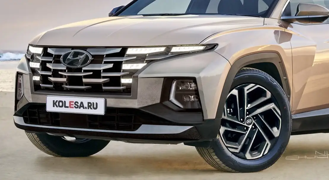 Novo Hyundai Tucson 2024 / Foto Projeção: Kolesa