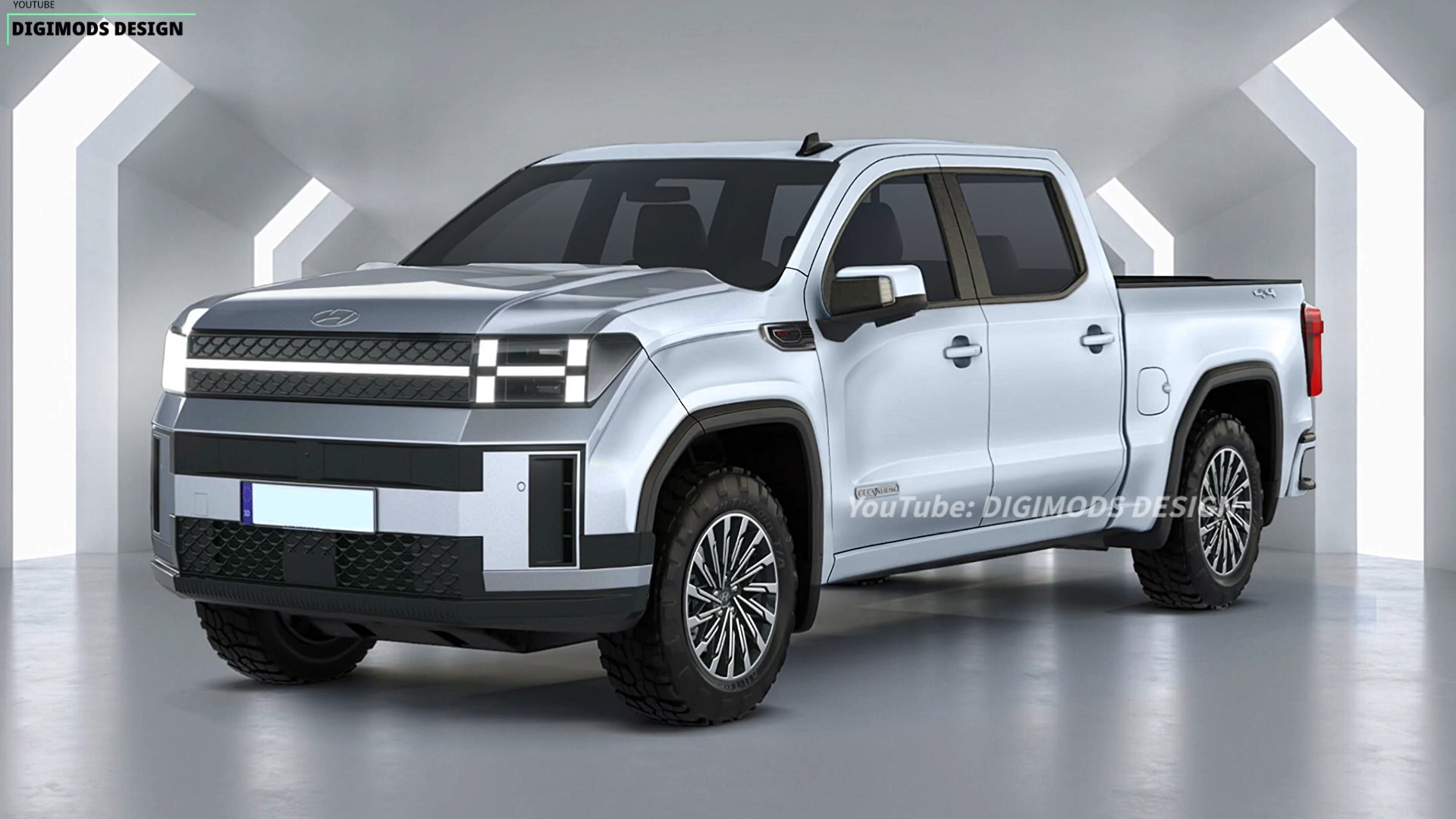 Pickup Hyundai Santa Fe rendering / Foto reprodução / Digimods Design / Youtube