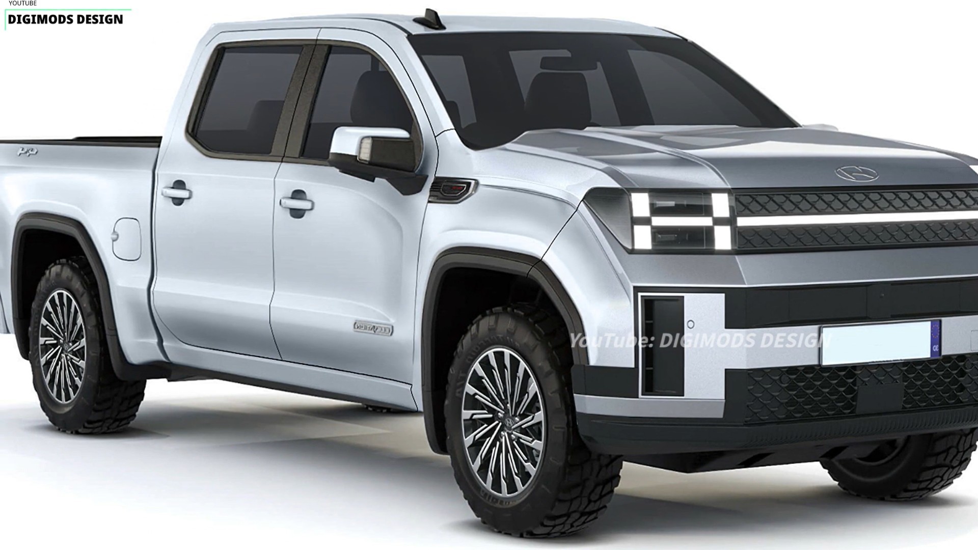 Pickup Hyundai Santa Fe rendering / Foto reprodução / Digimods Design / Youtube