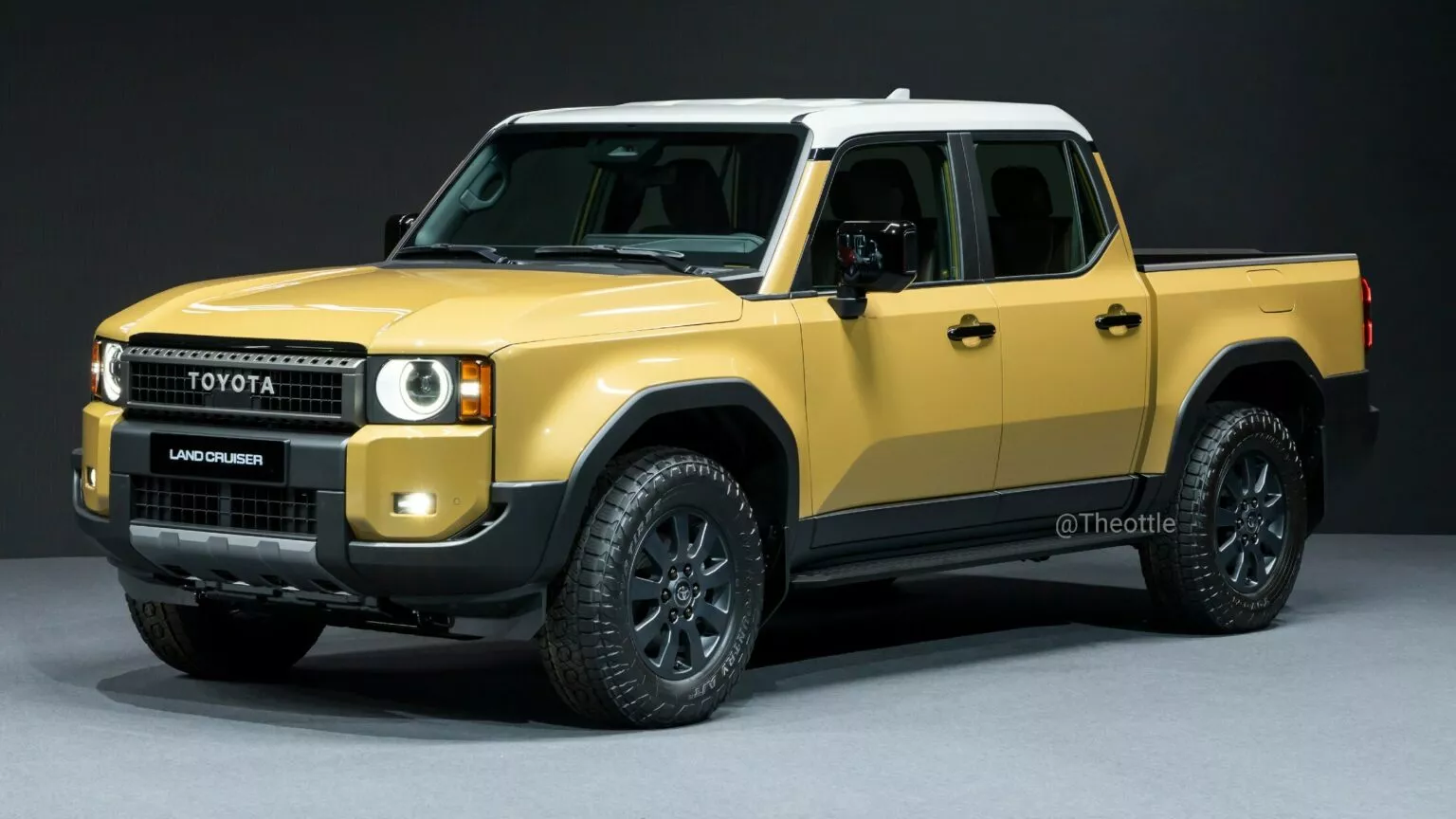 Nova pickup Toyota Land Cruiser 2024 / Foto projeção / Theottle