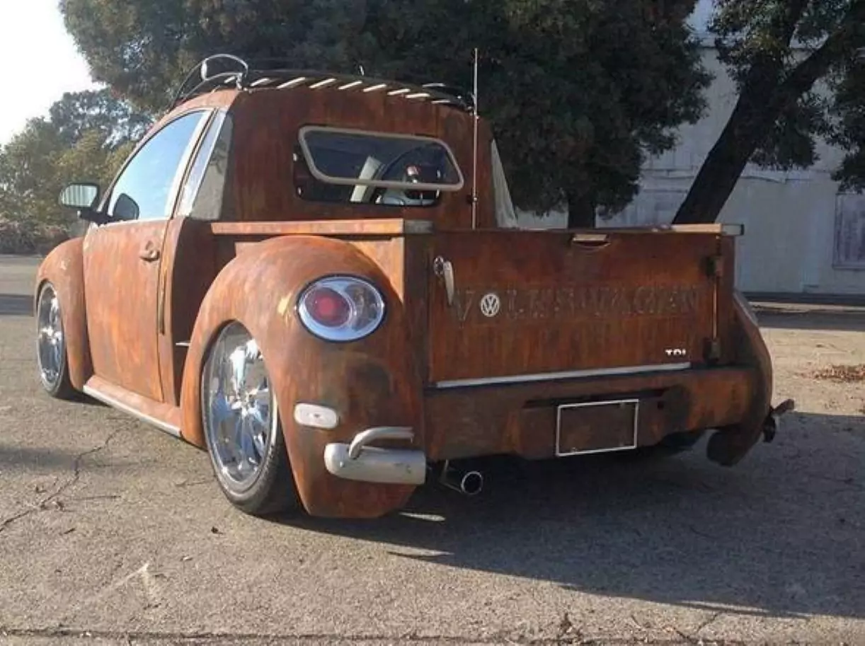 Volkswagen Fusca picape "rat look" Turbo Diesel Foto reprodução