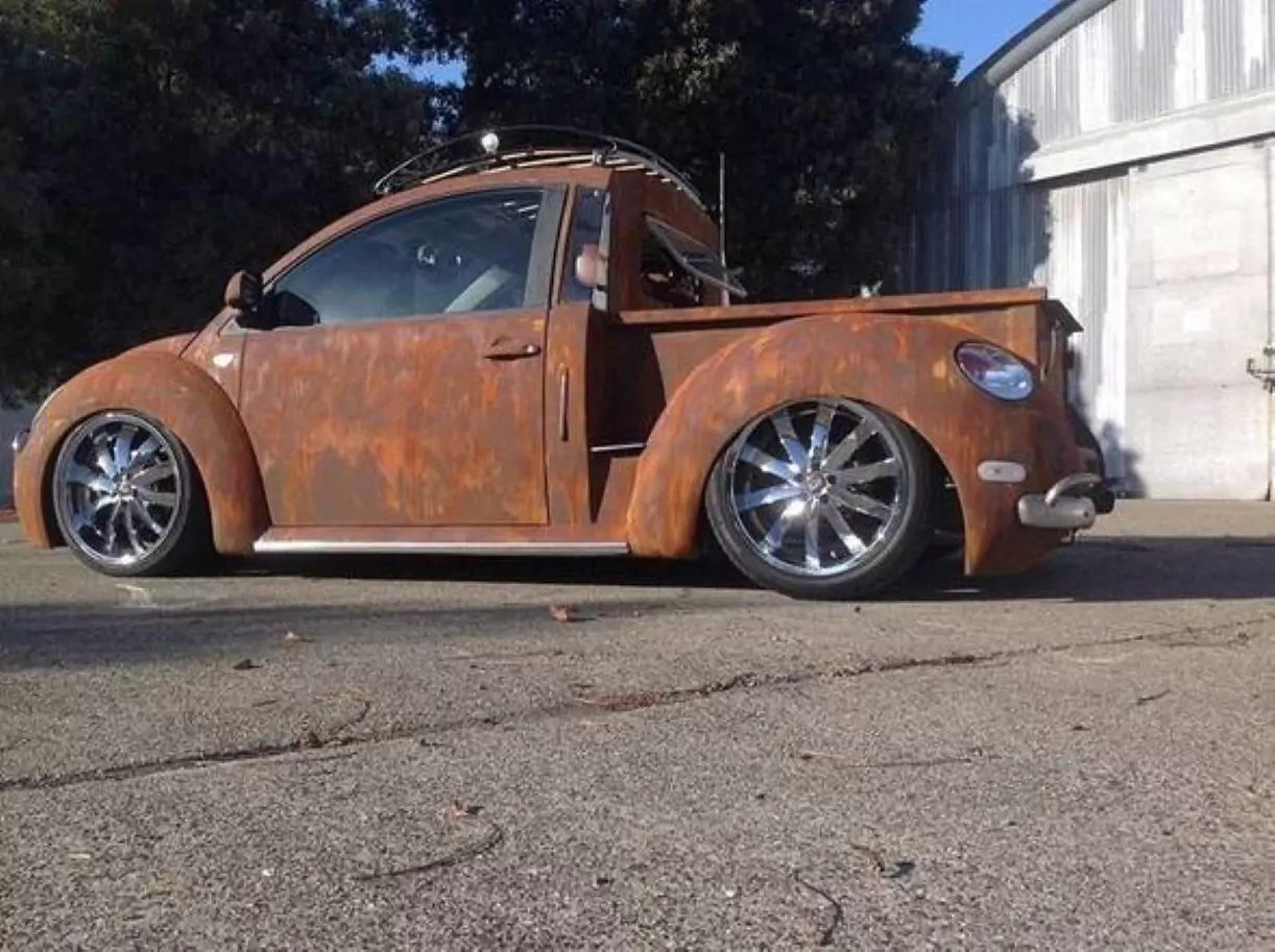 Volkswagen Fusca picape "rat look" Turbo Diesel Foto reprodução