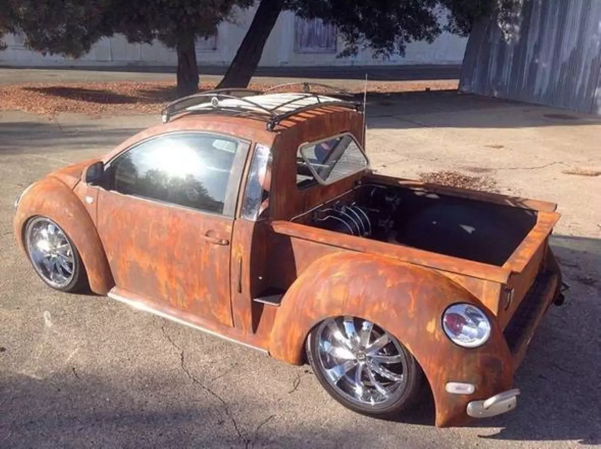Volkswagen Fusca picape "rat look" Turbo Diesel Foto reprodução