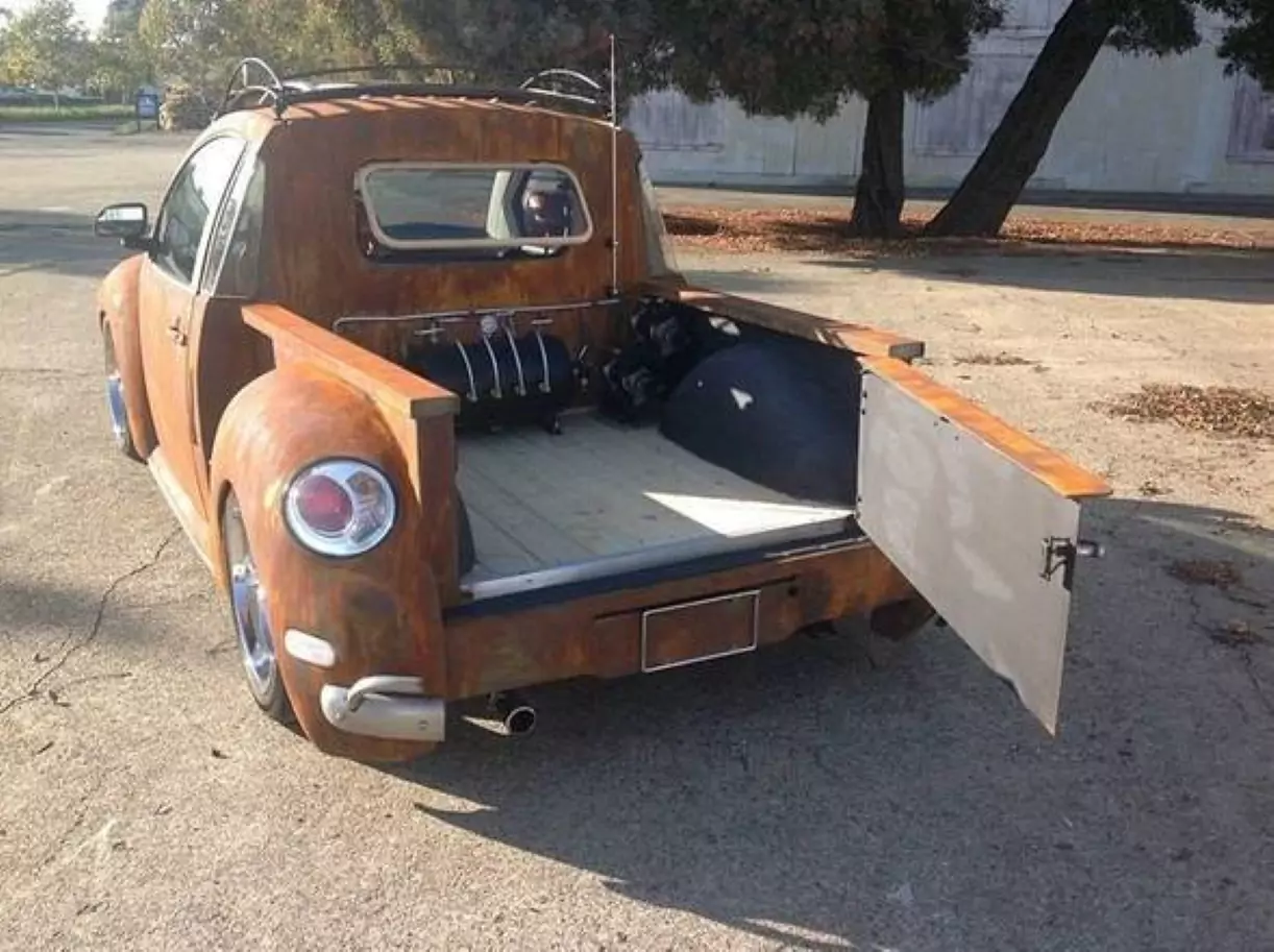 Volkswagen Fusca picape "rat look" Turbo Diesel Foto reprodução