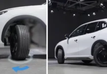 Geely apresenta SUV com rodas que giram 90 graus